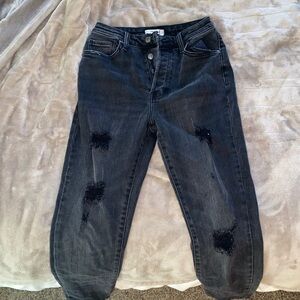 Forever 21 Women's Distressed Black Jeans